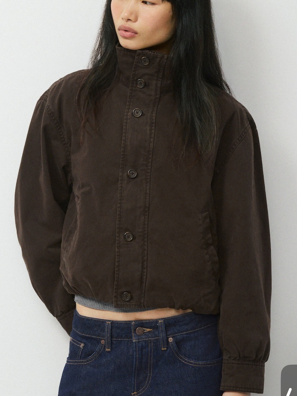 Aritzia Ferris blouson jacket in vintage coco nib brown - Picture 3 of 4